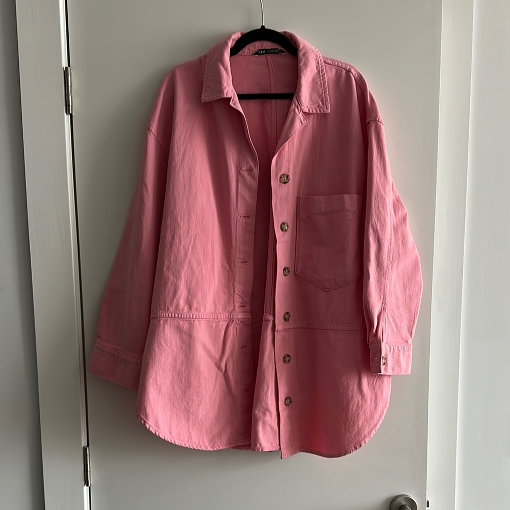 Zara Pink Women's Shirt Jacket